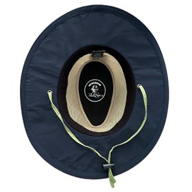 Panama Jack Mesh Crown Safari Sun Hat, 3" Brim, Adjustable Chin Cord, UPF (SPF) 50+ Sun Protection (Navy, Large)