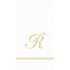 Caspari 3-Ply Paper Hemstitch Script White Monogram Monogram Guest Towel