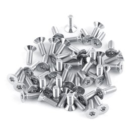 50pcs M4 Flat Head Screws Stainless Steel SS304 Flat Head Star Drive Screws Countersunk Machine Screw Bolts (M4 x 16)
