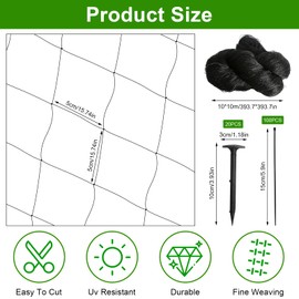 Bird Protection Net Bird Nets Bird Protection Net 10 x 10 m Net for Chicken Enclosure Bird Net for Balcony Pond Net Pigeon Net Protective Net for Fruit Trees Garden
