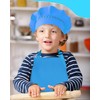 TOPWAYS Kids Apron and Chef Hat Set, kids Aprons for