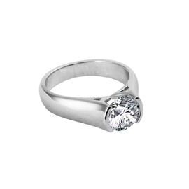 AINUOSHI 2.0 Carat Moissanite Ring, Wedding Ring, Made with Sterling Silver, Round Cut, Gift for Wedding, Engagement and Anniversary, 9.5, Zirconia,Sterling Silver,Silver,Metal, Cubic Zirconia