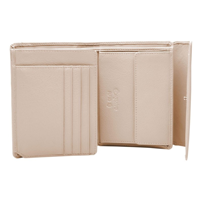 Esquire Viktoria RFID Leather Wallet 12 cm, beige