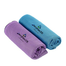 JaugHavZE Cooling Towel 2 Pack，Microfibre Sports Towel for Gym，Fitness (30 x 80 cm)