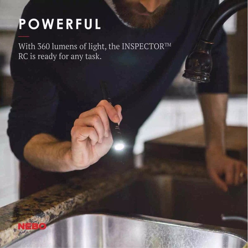 NEBO Inspector RC Penlight • Rechargeable & Waterproof Flashlight