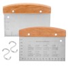 Bench Scraper Set of 2, HaSteeL Metal Dough Scraper Cutter
