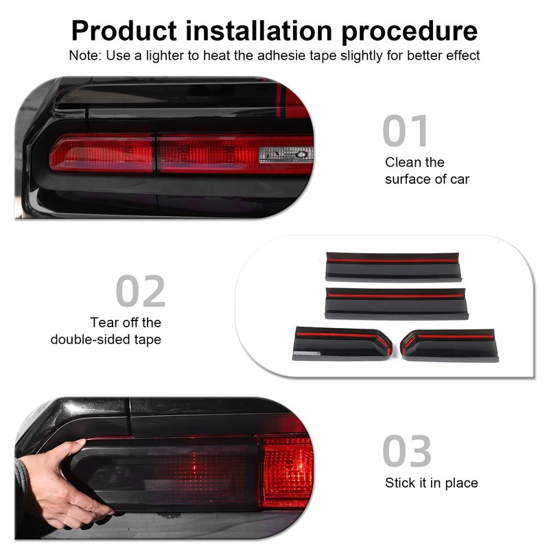 CheroCar TailLight Cover Tail Lamp Cover Guard Trim Bezel Frame