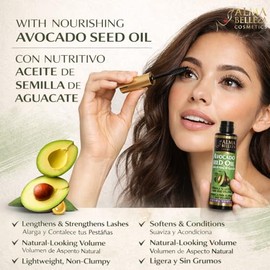 Rímel (Máscara para pestañas) 2 Aceites de Semilla de Aguacate y 2 de Mamey (PAQUETE DE 4) Para extender y dar volumen Premium                        