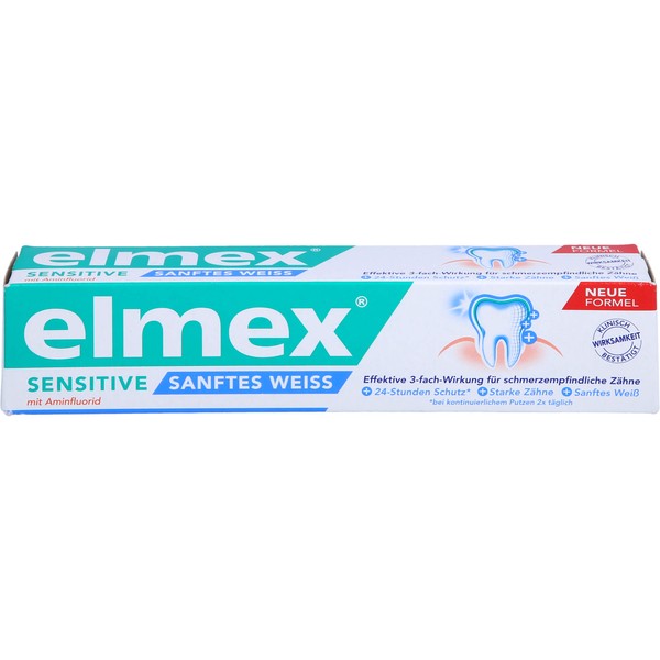 elmex SENSITIVE SANFTES WEISS Zahnpasta, 75 ml Zahncreme