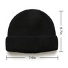 DOANNOTIUM Gorro corto de lana de invierno con puños, para