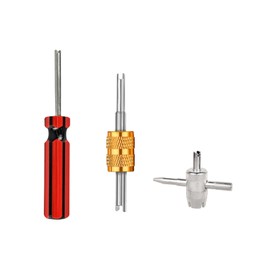 HQRNYP 3PCS Tire Valve Stem Removal Tool, Valve Core Removal Tool, 4-Way Valve Tool Single/Dual Head Valve Core Remover Tire Repair Stem Tool, Tire Valve Stem Puller Tool for Various Valve Cores