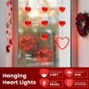 Briteglotec Hanging Window Lights, Red Heart Shape