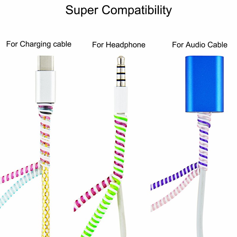 Rancco Protectores de Cable de Alambre, 7 PC/120CM