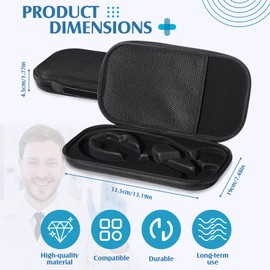 Threlaco 1 Pack Digital Stethoscope Case, 13.19 x 7.48 x 1.77 Inches Large Stethoscope Carrying Case Compatible with Digital Stethoscope, Cardiology Stethoscop, Black