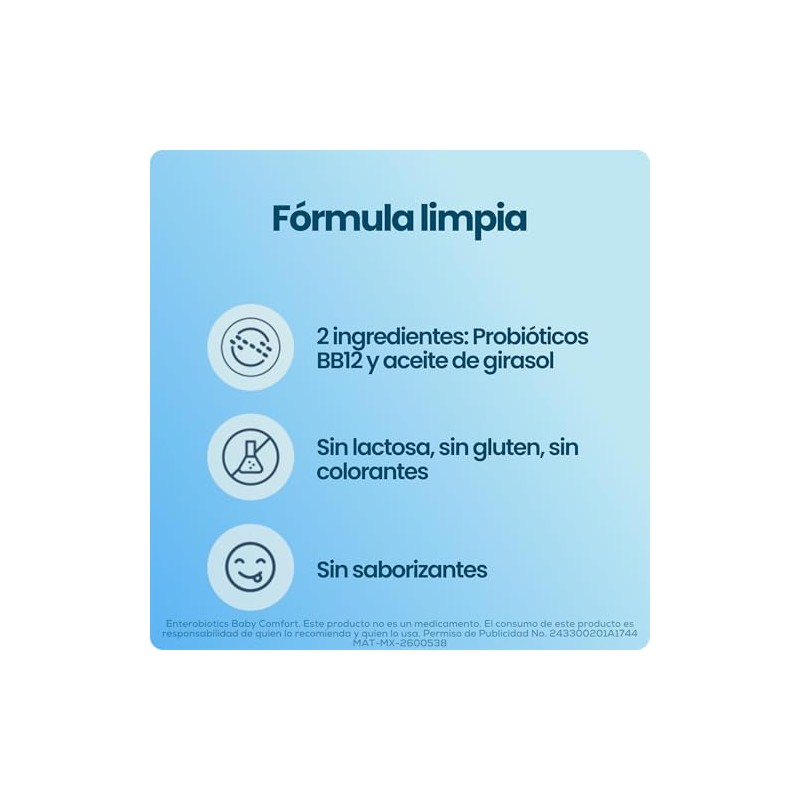 Baby Comfort suplemento alimenticio para bebé, frasco de 8 ml