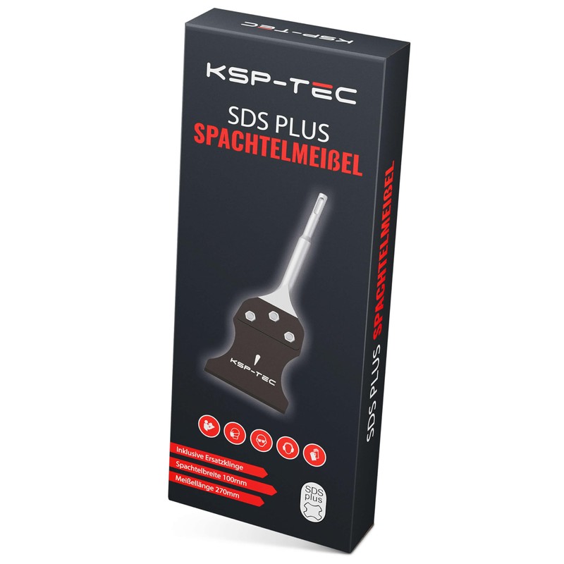 KSP-TEC® - SDS Plus Putty Chisel - Includes Replacement Blade