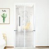Striped White Magnetic Entryway Door Screen 90x210cm