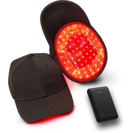 Laser Hair Growth Cap, Red Light Therapy Cap, Low Level Laser Therapy (LLLT) Equipment for Promoting Hair Growth in Women and Men（Black）