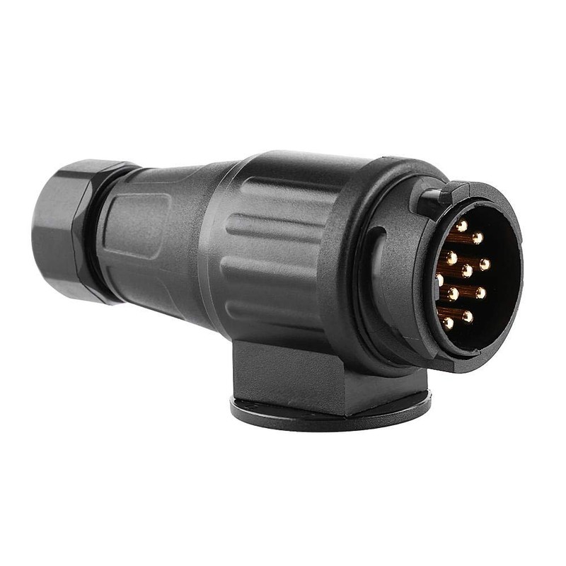 13-Pin Plug, 12V 13-Pin Trailer Caravan Electric Cable Connector Adapter