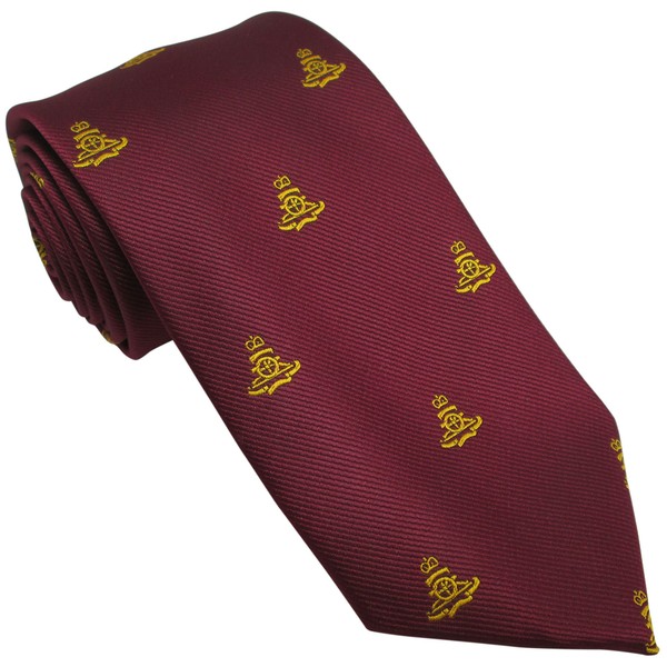 Ties Unlimited Royal Artillery Gold Gun On Maroon Tie