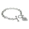 Tioneer Stainless Steel Tribal Barbed Wire Biohazard Symbols Heart Charm,