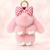 Fluffy Bunny Keychain for Holiday Gifting – Cute Bow Rabbit