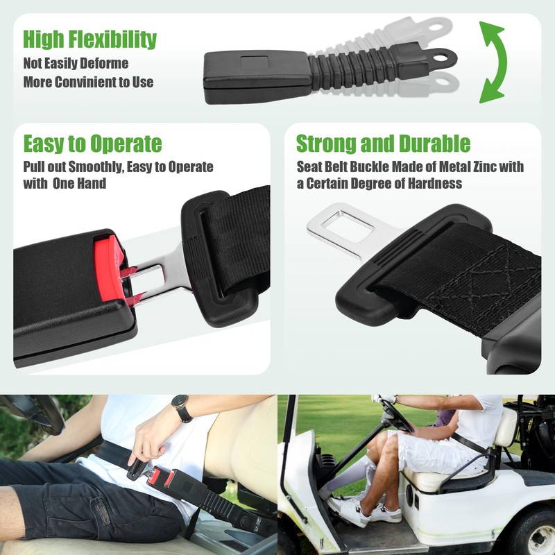 10L0L 2 Passenger Universal Golf Cart Seat Belt Bracket Kit