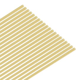 M METERXITY 20-Pack Brass Rod, 0.7mmx300mm H65 Solid Brass Round Rods for Knife Handle Pins Material Knife Making Supplies/Shaft Pins Crafts/Model DIY, Lathe Rivet Dowel Stock Brass Tube