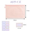 Samcos Zipper Bag, A5 5 Color Set, Zippered Bag, Contact