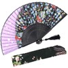 with a Fabric SleeveOMyTea Sakura Japanese/Chinese Hand Fan with Silk