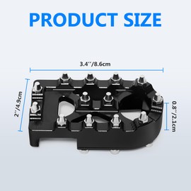 BAKAFOH Aluminum Extended Larger Brake Pedal Cover Wider Brake Extender for Indian Scouts Bobber/Classic/Limited/Super Scout 2025+ Models Brake Accessories(Anti-Slip Cleat Pins Surface)