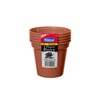 Whitefurze G04016 12.7cm Garden Pot - Terracotta (Set of 5)