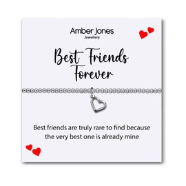 Amber Jones Best Friends Forever Bracelet For Women – Best Friend Ever Gift – Birthday Gifts for Friend – Best Friend in the World – Amazing Friend – To My Bestie –You're My Bestie
