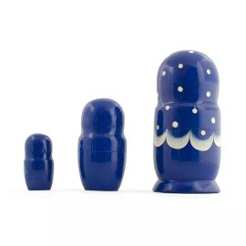 BESTPYSANKY Set of 3 Daffodils Flowers Wooden Nesting Dolls 3.5 Inches