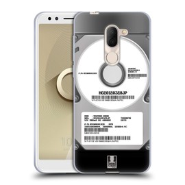 Head Case Designs Silber Hard Disk Drives Soft Gel Handyhülle Hülle kompatibel mit Alcatel 3X (2018)