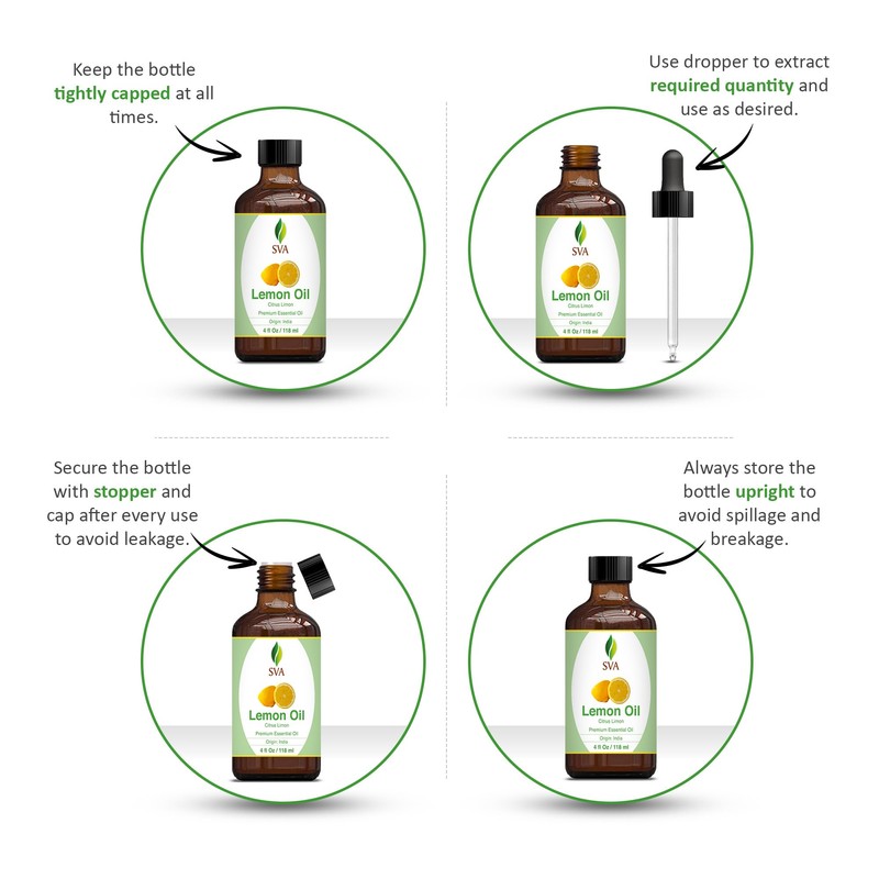SVA Lemon Essential Oil – 4 Fl Oz – 100%