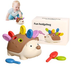 Juguete Sensorial de Erizo, Juguete Montessori Erizo, Juguetes de Habilidades Motoras Finas, Juegos Educativos para para Aprender Conteo y Reconocimiento de Color, Regalo de 3+ Años