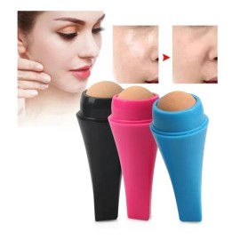 Paquete 10 Rodillos Absorbente Grasa Facial Piedra Volcánica Todo Tipo De Piel