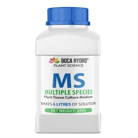 Boca Hydro MS Multiple Species Complete Plant Tissue Culture Medium with Organic Sucrose and Agar. Works with All PGRS Auxins and All Plant Species. Makes 6L of Solution!