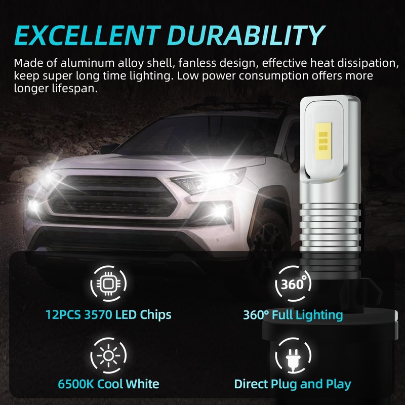 XFLHEHD Trailblazer LED Fog Lights Fits for 2002-2009 Chevy Trailblazer,