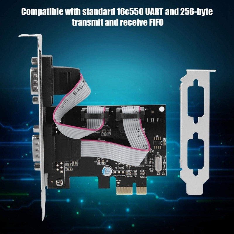ASHATA 2 Port Serial RS232 PCI-E Interface Card, PCI-E to