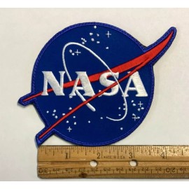 Unknown Factory NASA Space Royal Blue Hook & Loop Patch 4" wide