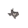 Texas Heart Charm for Travel Themed or State Jewelry Designs