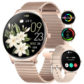 LIGE Smart Watch for Women(Dial/Answer Calls), 1.43" AMOLED HD Display, 100+ Sports Modes Fitness Tracker Watch, 5ATM Waterproof/IP68/Sleep Smartwatch Womens, Ladies Smart Watches for iOS Android