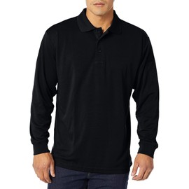 Propper Men's Uniform Polo-Long Sleeve, Black, 6X-Large