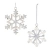 Melrose International Snowflake Ornament (Set of 2) 5" H, 5.5"