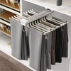 MYOYAY Pull Out Trousers Rack 22 Arms Steel Pull Out