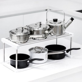 Login width adjustable kitchen shelf sink shelf sink organization, 1 level / 로긴 폭조절 주방 선반 싱크대 선반 씽크대 정리, 1단