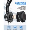 USB Headset with Microphone 3.5mm in-line Wired USB Headphones with