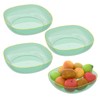 Minekkyes 4-Pack Plastic Decorative Fruit Bowl, Modern Serving Bowl for